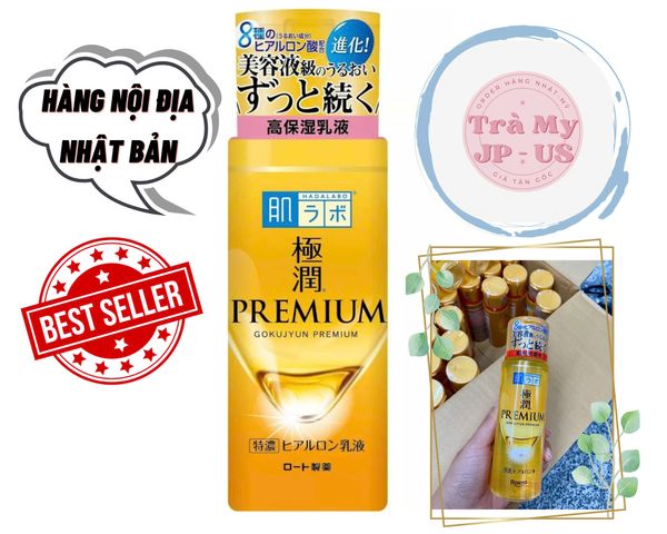 Nước hoa hồng Hada Labo Gokujyun Premium vàng 170ml Nhật Bản