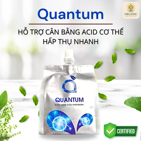 Nước Khoáng Hydrogen Quantum - Chống Oxy Hóa, Trung Hòa Axit, Bổ Sung Khoáng Chất, 5 Túi 350mL - Giải Pháp Sức Khỏe Từ Bên Trong