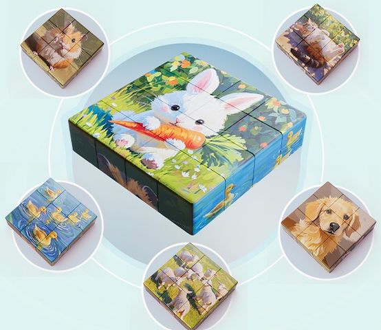 Đồ Chơi Lắp Ghép Nam Châm 16 Khối 6 Trong 1 - Khủng Long, Động Vật, Phi Hành Gia, Xe Cộ - Phát Triển Tư Duy Cho Bé