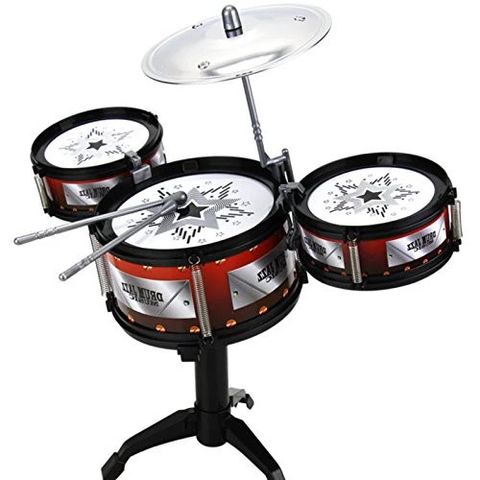 Bộ Đồ Chơi Nhạc Cụ Cho Bé - Trống Jazz và Đàn Guitar Mini Phát Triển Âm Nhạc Sáng Tạo Giáo Dục Từ 3 Tuổi