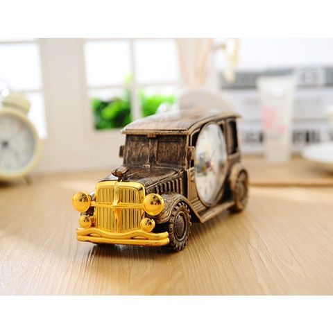 Đồng hồ để bàn báo thức hình ô tô xe hơi phong cách cổ điển độc đáo mini classis car