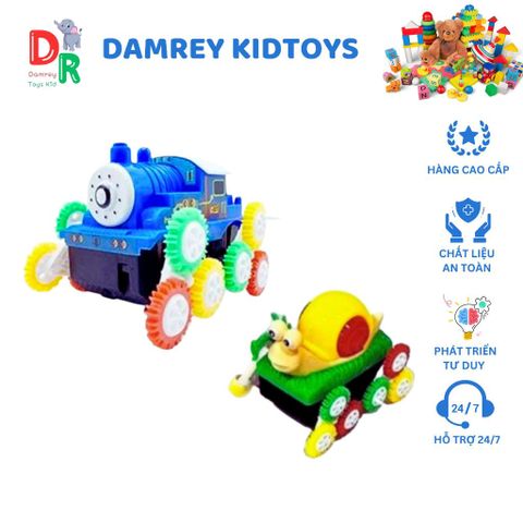 Đồ Chơi Xe Lửa Nhào Lộn Vui Nhộn - Ốc Sên Tự Chạy Màu Sắc Sáng Bắt Mắt, Giáo Dục và Phát Triển Kỹ Năng Cho Trẻ Em 2 Tuổi Trở Lên
