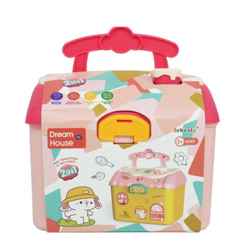 Đồ Chơi Vali Trang Điểm Mini Cho Bé Gái – Bộ Nhập Vai Dễ Thương Với Nhiều Phụ Kiện Trang Điểm Mô Phỏng Hồng Pastel