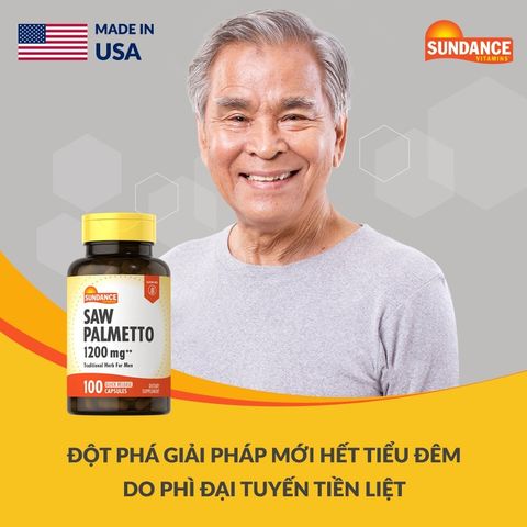 Viên uống tiền liệt tuyến Saw Palmetto 1200mg USA 100 viên