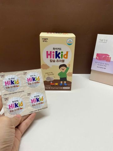 Sữa Hikid Kẹo Socola Bổ Sung Canxi & Vitamin D - Hộp 120 Viên Giúp Phát Triển Chiều Cao Cho Trẻ Em 3-12 Tuổi