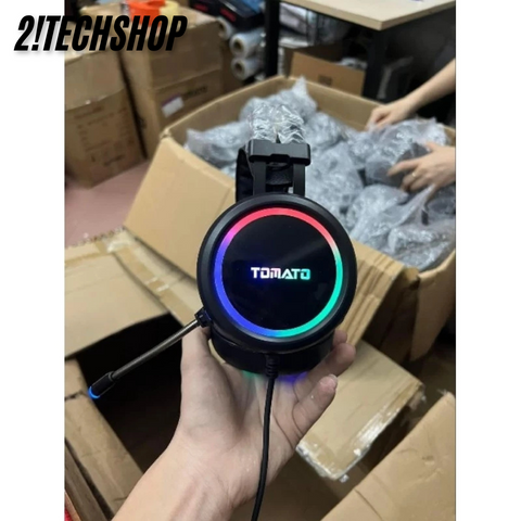Tai Nghe Chụp Tai Tomato SK53 - Âm Thanh 7.1 Sống Động, RGB LED 7 Màu, Tai Nghe Gaming Chơi Game, Phụ Kiện Máy Tính Giá Rẻ