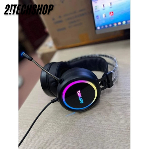 Tai Nghe Chụp Tai Tomato SK53 - Âm Thanh 7.1 Sống Động, RGB LED 7 Màu, Tai Nghe Gaming Chơi Game, Phụ Kiện Máy Tính Giá Rẻ