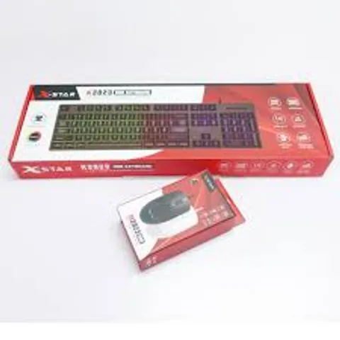 Bàn Phím Chuột X-Star K2023 - Thiết Kế Hiện Đại, Êm Ái, Bền Bỉ Cho Văn Phòng & Gaming, Full Size, LED 7 Màu