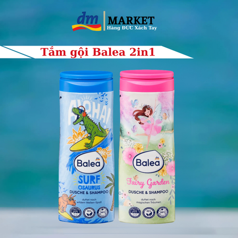 Sữa Tắm Gội Balea Kids 2in1 - Độ ẩm Pro-Vitamin B5, Dịu Nhẹ Từ Thiên Nhiên, An Toàn Cho Da Nhạy Cảm - Sản Phẩm Đức 300ml