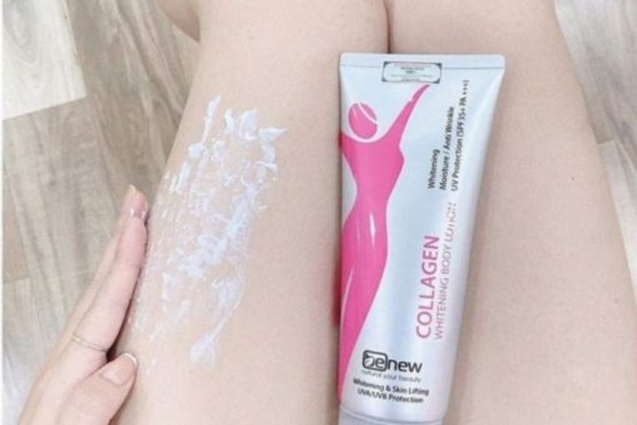Kem Dưỡng Trắng Da Body BENEW Collagen Whitening 200ml - Nâng Tone, Chống Nắng SPF 50+ PA+++ với Vitamin B5+ và Collagen Tươi