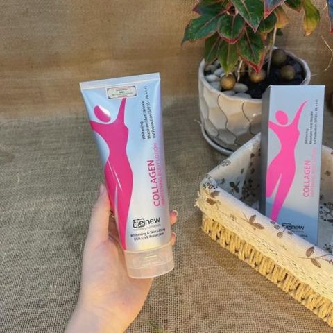Kem Dưỡng Trắng Da Body BENEW Collagen Whitening 200ml - Nâng Tone, Chống Nắng SPF 50+ PA+++ với Vitamin B5+ và Collagen Tươi