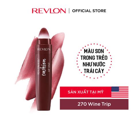 Son Cushion Revlon Lip Tint 4.4ml - Chất Dưỡng Môi Tự Nhiên, Đa Dạng Màu Sắc: Berry Lit, Fancy Rose, High End Coral, Wine Trip