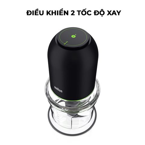 Máy Xay Thịt Đa Năng Braun CH3011BK - Công Suất 500W, Dung Tích 500ml, Công Nghệ Quadblade Tiên Tiến, An Toàn Thực Phẩm