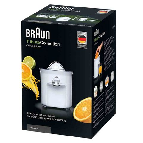 Máy Vắt Cam Braun CJ3050 - Thiết Kế Gọn Nhẹ, Công Suất 60W, Dễ Sử Dụng, Giúp Vắt Nước Cam Tươi Ngon Nhanh Chóng
