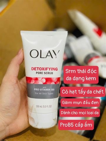 Sữa Rửa Mặt Olay Regenerist 150ml - Detoxifying Pore Scrub Hỗ Trợ Làm Sạch Sâu, Ngăn Ngừa Mụn, Phù Hợp Với Da Dầu và Hỗn Hợp