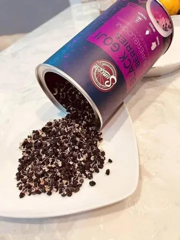Hắc Kỷ Tử Mỹ Suncore Food - Hoa Quả Sấy Khô Black Goji Berries Hộp 454G - Tăng Cường Miễn Dịch, Cải Thiện Thị Lực