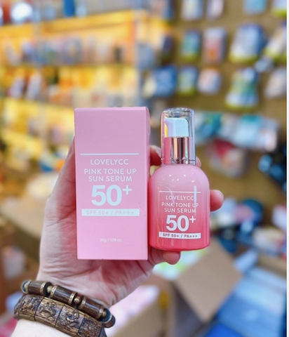 Serum Kem Chống Nắng LovelyCC Pink Tone Up SPF50+ - Bảo Vệ Da, Làm Sáng Da, 30G - Sản Phẩm Chăm Sóc Da Từ Mỹ