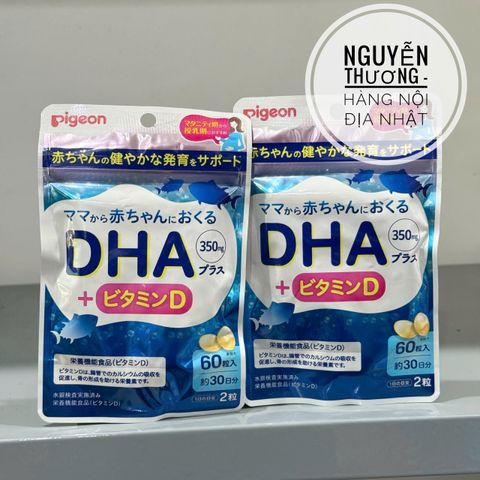 Viên uống bổ sung DHA cho bà bầu Pigeon Nhật Bản - Hỗ trợ phát triển trí não và sức khỏe mẹ&bé tốt nhất!