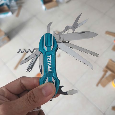Bộ Dao Cắt Đa Năng Total THMFK0156 - 15 Chức Năng Tiện Dụng, Thiết Kế Gập Gọn, Dụng Cụ Cầm Tay Du Lịch, Picnic, An Toàn