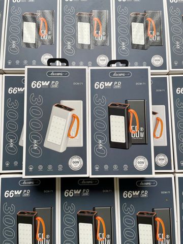 Sạc Dự Phòng Docomi 30000mAh Sạc Nhanh 66W – Thiết Kế Hiện Đại, Dung Lượng Lớn, Phù Hợp Chuyến Đi và Du Lịch