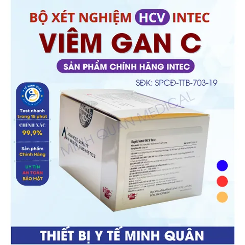 Bộ Test Nhanh Xét Nghiệm Viêm Gan C HCV Tại Nhà - InTec Chính Hãng, Độ Nhạy 100% - An Toàn, Dễ Dàng Sử Dụng