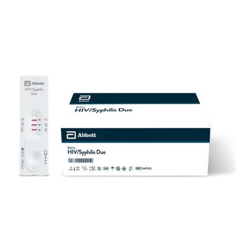 Bộ Test xét nghiệm nhanh HIV/Giang Mai - Abbott Bioline Duo HIV/Syphilis - thương hiệu Abbott Hoa Kỳ