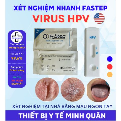 Bộ test nhanh phát hiện virus HPV IgG tại nhà FASTEP - Xét nghiệm huyết thanh, hỗ trợ phát hiện kháng thể HPV an toàn và tiện lợi
