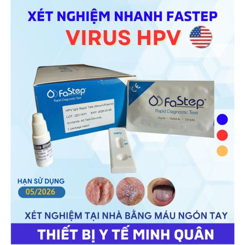 Bộ test nhanh phát hiện virus HPV IgG tại nhà FASTEP - Xét nghiệm huyết thanh, hỗ trợ phát hiện kháng thể HPV an toàn và tiện lợi