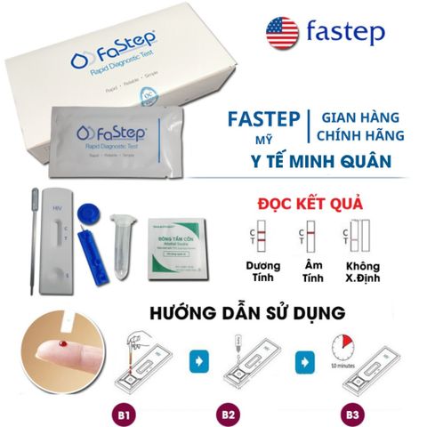 Bộ test nhanh xét nghiệm LAO Phổi Nhanh - thương hiệu FASTEP Mỹ, Kết Quả Chính Xác Trong 10-15 Phút