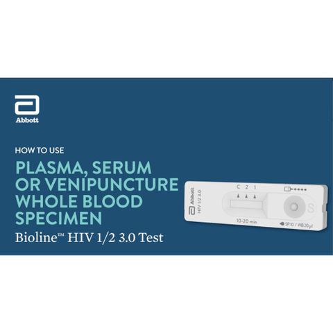 Bộ test xét nghiệm HIV tại nhà - Abbott Bioline HIV-1/2 3.0 - Phát Hiện Sớm HIV, Độ Chính Xác Cao 99.8%
