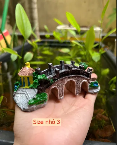 Cầu Cong Trang Trí Bể Cá Thủy Sinh - Đồ Chơi Cá Cảnh Bằng Nhựa Resin Thân Thiện Với Môi Trường, Kích Thước Đa Dạng