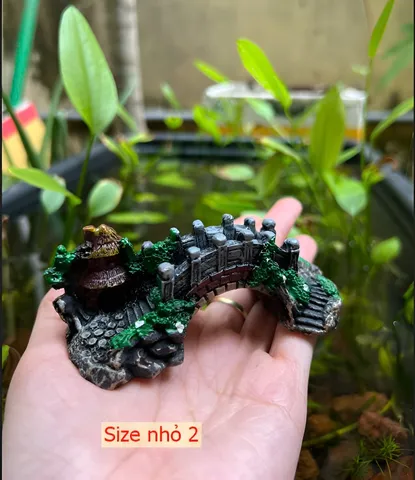 Cầu Cong Trang Trí Bể Cá Thủy Sinh - Đồ Chơi Cá Cảnh Bằng Nhựa Resin Thân Thiện Với Môi Trường, Kích Thước Đa Dạng