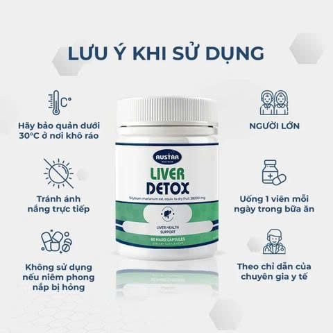 Viên Uống Giải Độc Gan Austar Liver Detox - Hỗ Trợ Sức Khỏe Gan và Thải Độc, 60 Viên, Xuất Xứ Úc