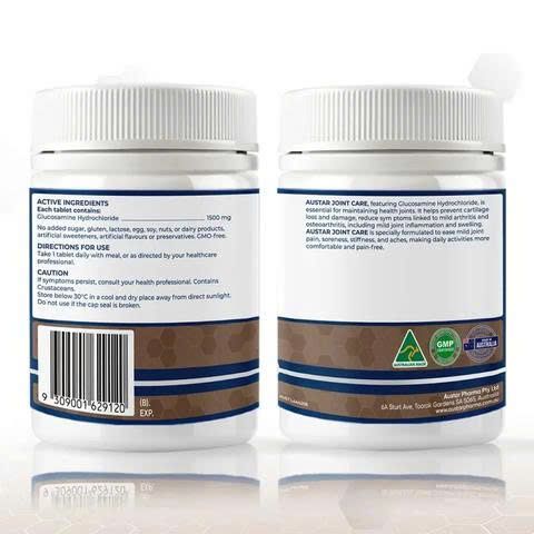 Viên Uống Hỗ Trợ Xương Khớp AUSTAR Joint Care - Glucosamine 1500mg - Giải Pháp Giảm Đau Khớp và Viêm Khớp (60 viên)