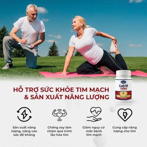 Viên Uống Austar CoQ10 150mg - Hỗ Trợ Sức Khỏe Tim Mạch, Năng Lượng, Chống Oxy Hóa - 60 Viên Xuất Xứ Úc