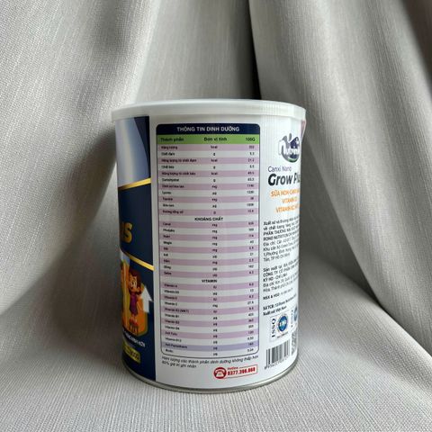 Sữa Bột Tăng Chiều Cao Canxi Nano Grow Plus 900g Dinh Dưỡng Cho Trẻ Từ 3 Đến 18 Tuổi - Hỗ Trợ Phát Triển Chiều Cao Tối Đa