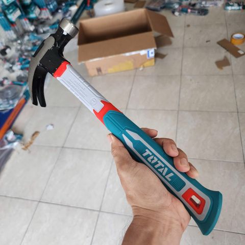 Búa Nhổ Đinh 16Oz Total THCH61016 - Đầu Thép Cứng, Cán Chắc Chắn, Móc Nhổ Đinh Tiện Dụng, Dụng Cụ Cầm Tay Chất Lượng Cao