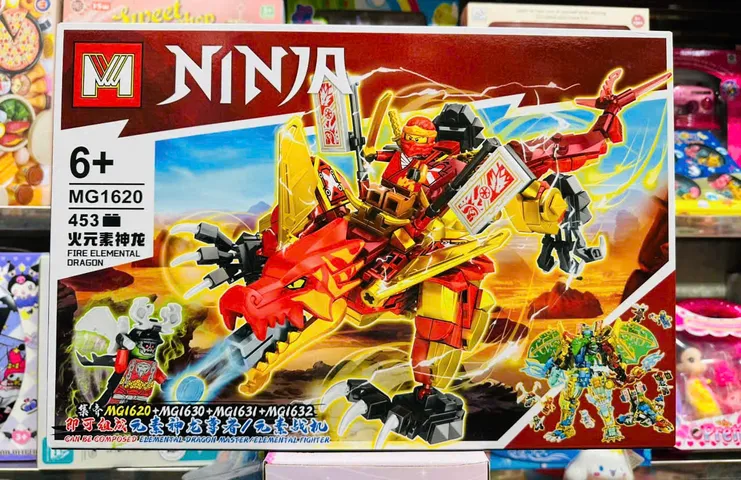 Đồ Chơi Lắp Ráp Ninja Rồng Nguyên Tố Lửa Fire Elemental Dragon MG1620 - Bộ 453 Mảnh Ghép Sáng Tạo Cho Trẻ Em Tuổi 6+