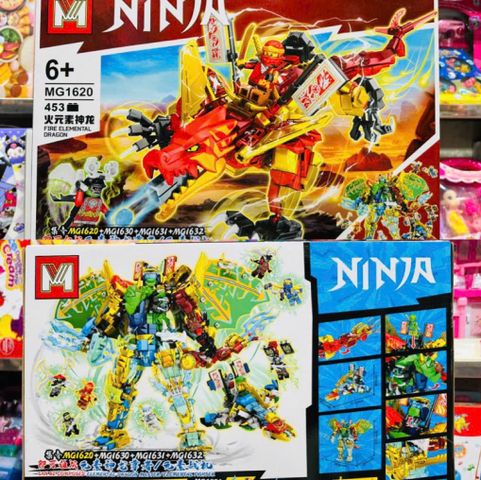 Đồ Chơi Lắp Ráp Ninja Rồng Nguyên Tố Lửa Fire Elemental Dragon MG1620 - Bộ 453 Mảnh Ghép Sáng Tạo Cho Trẻ Em Tuổi 6+