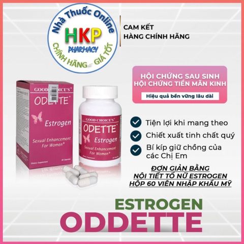 Viên uống Odette estrogen hỗ trợ nội tiết tố,nhập khẩu từ mỹ an toàn, hiệu quả sản phẩm không chứa mầm đậu nành