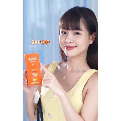 Kem Chống nắng ALVA SUN BLOCK SPF50+/PA+++ phù hợp mọi loại da sản phẩm của Hàn Quốc