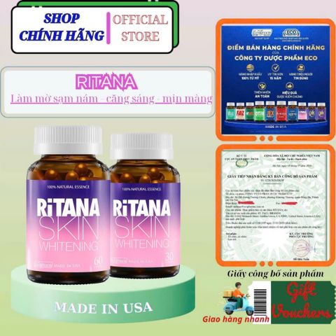 Viên uống RITANA - Trắng da mờ sạm nám với L-Glutathion hộp 60 Viên