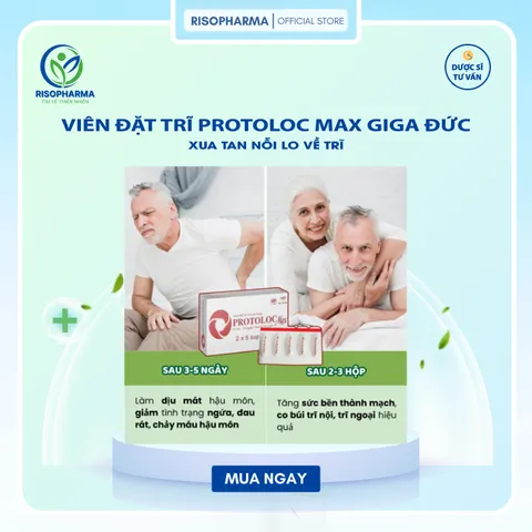 Đặt Trĩ Protoloc Max Giga Công Nghệ Đức duocsy_giangle - Giảm Sưng Đau, Co Búi Trĩ