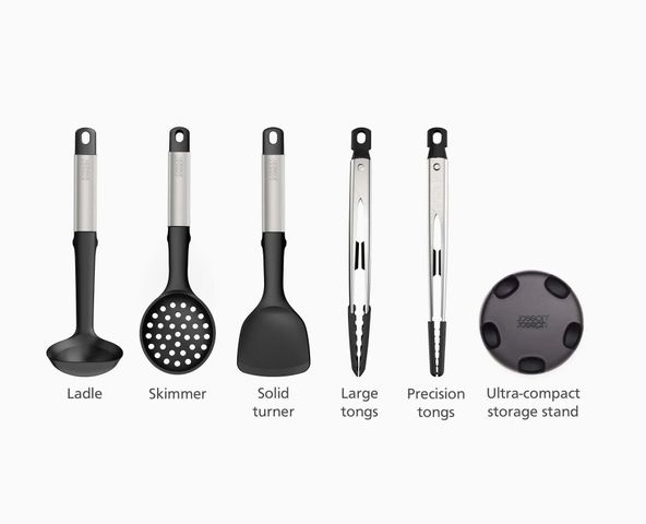Bộ Dụng Cụ Nấu Ăn Silicone 5 Món Joseph Joseph 10568 Elevate Fusion - Dụng Cụ Chịu Nhiệt, Thiết Kế Tiện Dụng và Vệ Sinh
