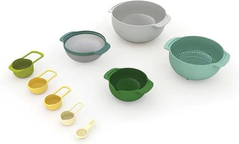 Bộ Set Đong Bát Rổ Joseph Joseph 40085 Nest 9 Plus - Dụng Cụ Nhà Bếp Tiết Kiệm Không Gian, Chất Liệu Bền Bỉ, Thiết Kế Thông Minh