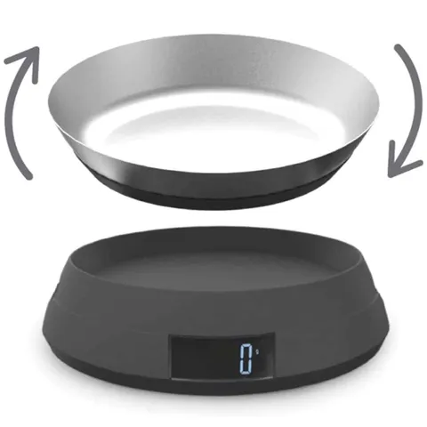 Cân nhà bếp Joseph Joseph 40054 - Cối làm bằng đá granite nặng, lý tưởng để xay gia vị, thảo mộc và tỏi, có nắp tre tiện dụng.