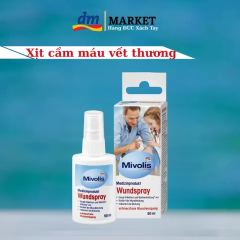 Xịt Cầm Máu và Khử Trùng Vết Thương Đức - Das gesunde plus Wundspray 50ml Cho Bé và Gia Đình, An Toàn, Dễ Sử Dụng