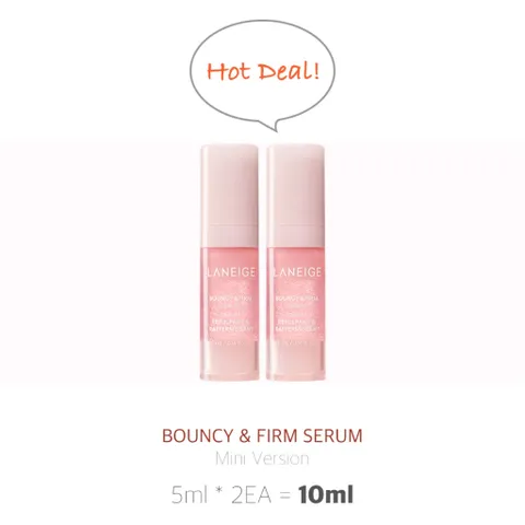 Serum Laneige Bouncy & Huyết Thanh Săn Chắc 5ml - Dưỡng ẩm và Tăng Độ Đàn Hồi Cho Da, Phù Hợp Mọi Loại Da