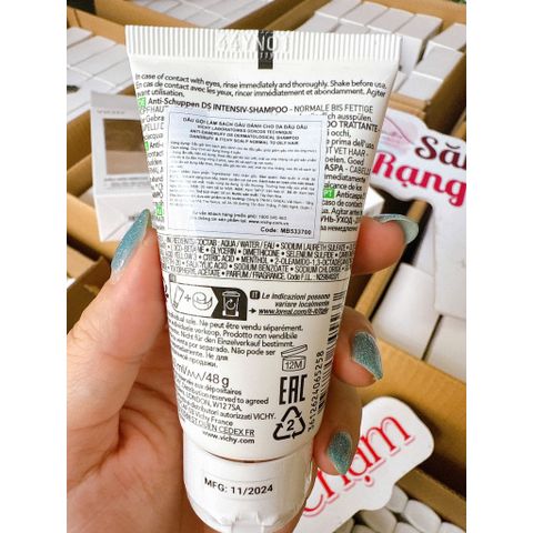 Dầu Gội Vichy Dercos Xanh - Chống Gàu, Ngứa, Giúp Tóc Khỏe Mạnh và Sạch Nhờn - Sản Phẩm Chăm Sóc Tóc Chuyên Sâu