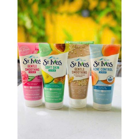 Sữa Rửa Mặt Tẩy Tế Bào Chết St.Ives Trà Xanh 170ml - Giúp Làm Sạch Mụn Đầu Đen, Dưỡng Da Mịn Màng, Phù Hợp Mọi Loại Da